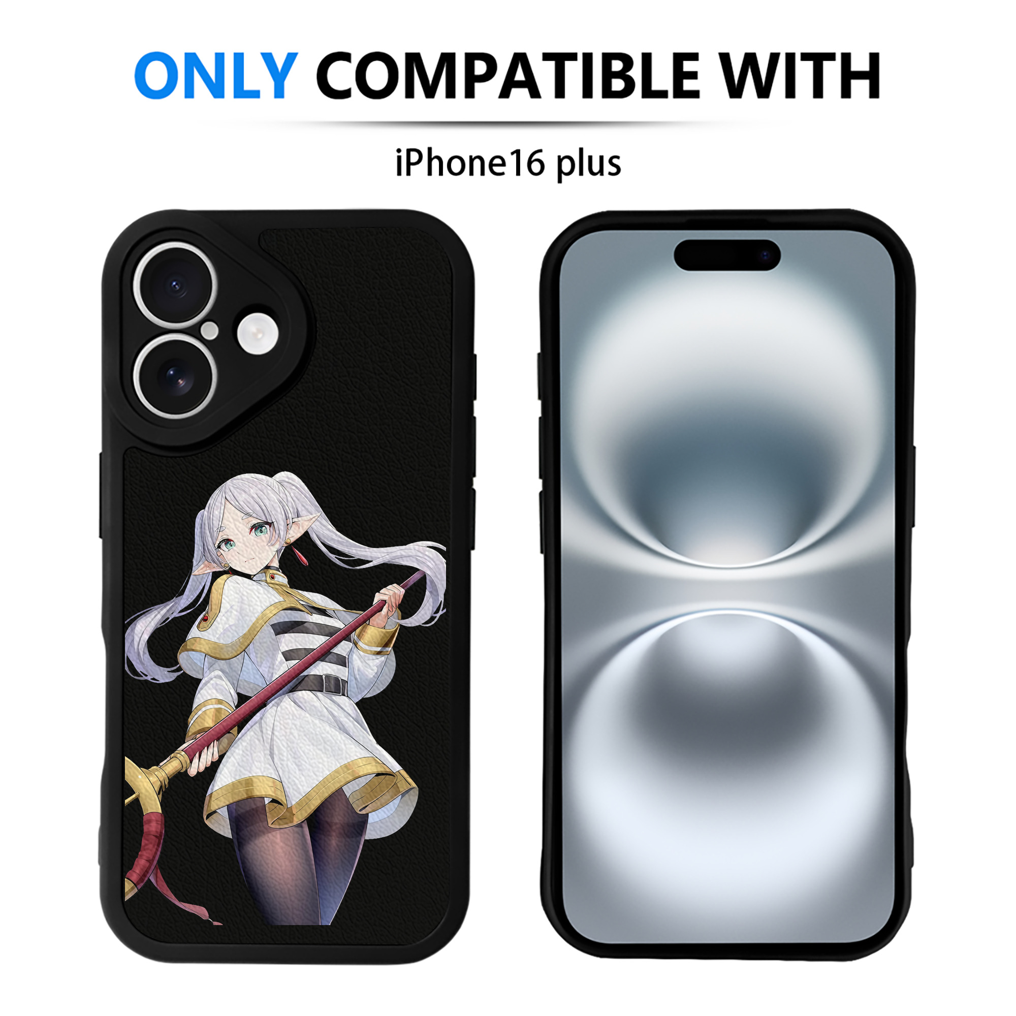 （画像用） 葬送のフリーレン Frieren 【iPhone 16シリーズ対応】シリコンスマホケース（レザー調） 材質：シリコン